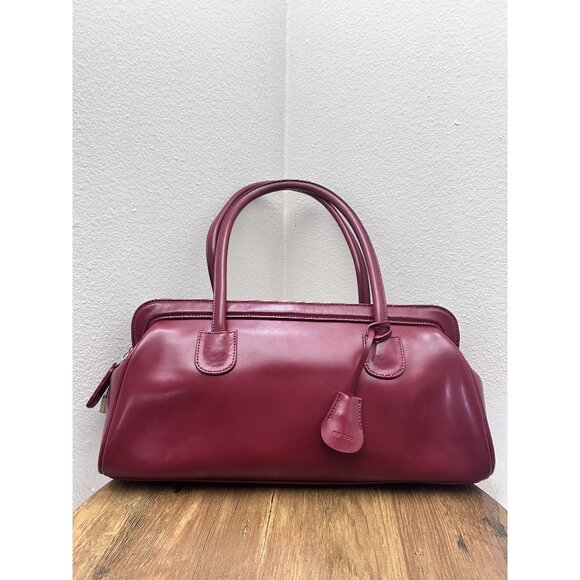 ME TOO - Genuine Leather Satchel - Red - Picture 1 of 8